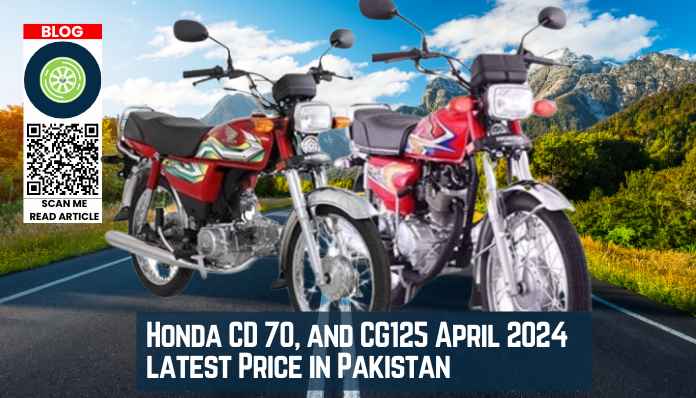Honda CD 70, and CG125 April 2024 latest Price in Pakistan