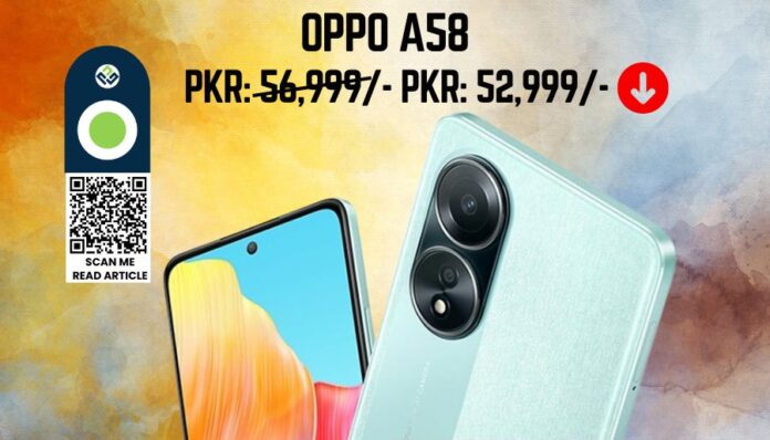 Oppo A58 (8128GB) Unveiling a Phenomenal Rs 4,000 Price Drop for Pakistani Consumers