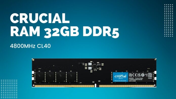 Crucial RAM 32GB DDR5 4800MHz CL40