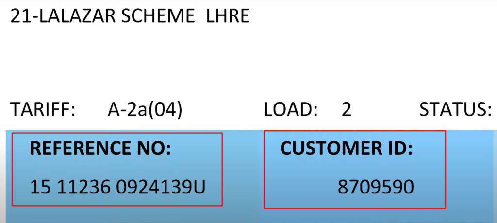 LESCO BIll Picture Reference Number Show