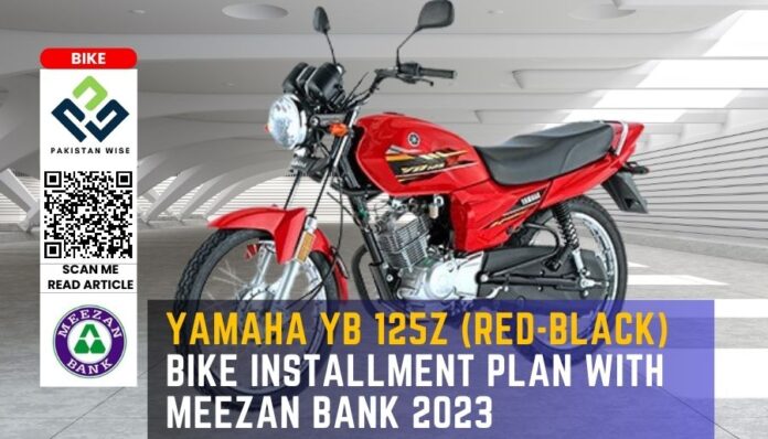 Yamaha YB 125Z (Red-Black) Bike Installment Plan with Meezan Bank 2023