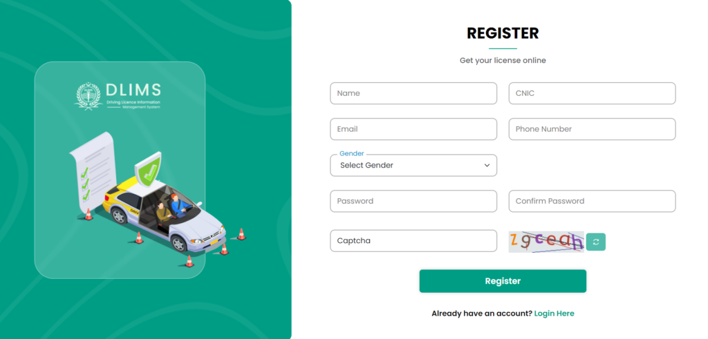 DLIMS Website Front Page