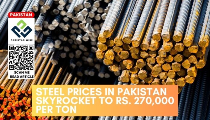Steel Prices in Pakistan Skyrocket to Rs. 270,000 Per Ton