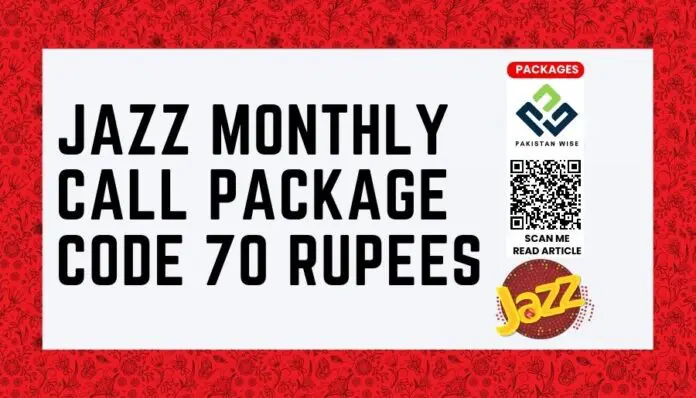 jazz monthly call package in 100 rupees code 2024