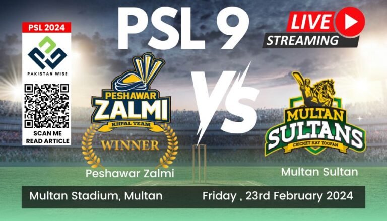 PSL 2024, Multan Sultans Vs. Peshawar Zalmi Match 9 - Pakistan Wise