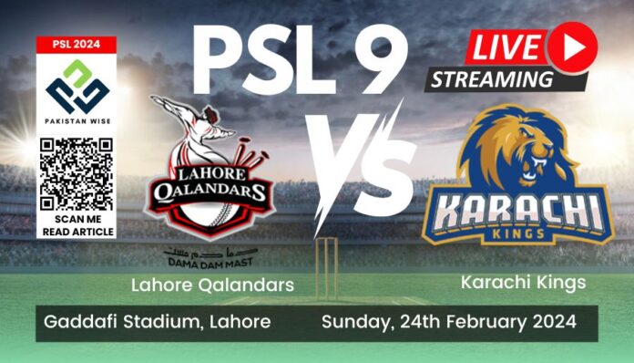 PSL 2024 Lahore vs Karachi, Match 10 Live