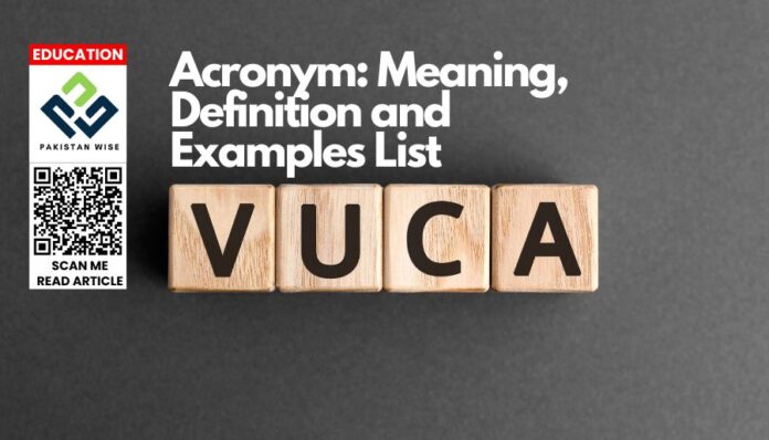 Acronym Meaning, Definition and Examples List