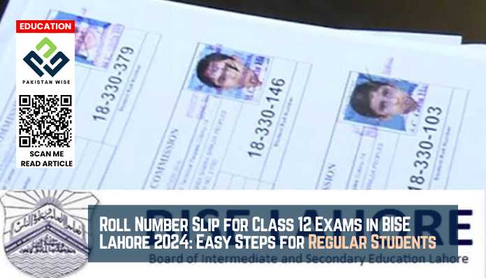 BISE Lahore Inter Part 2 Roll Number Slip 2024 Download (Regular)