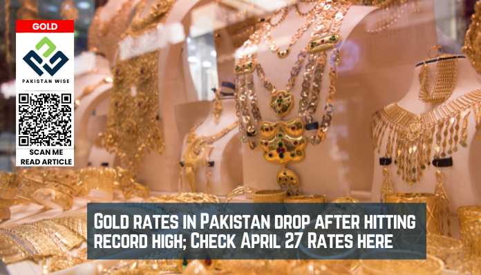Gold rates in Pakistan drop after hitting record high