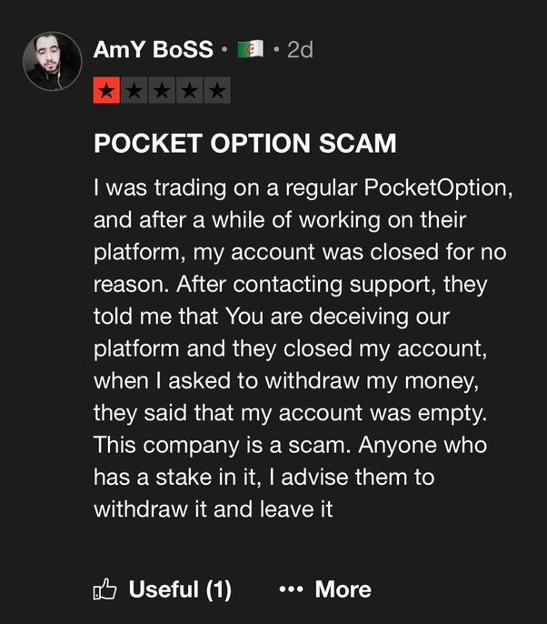 AmY BoSS about Pocket Option Scam
